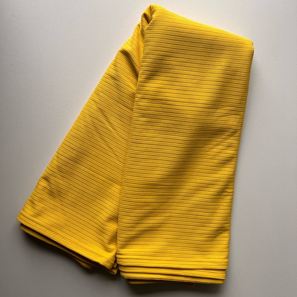 Yellow Ribbed Scarf / Wrap